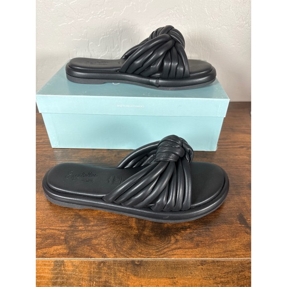 Seychelles Shoes - Seychelles Black Knotted Slide Sandals